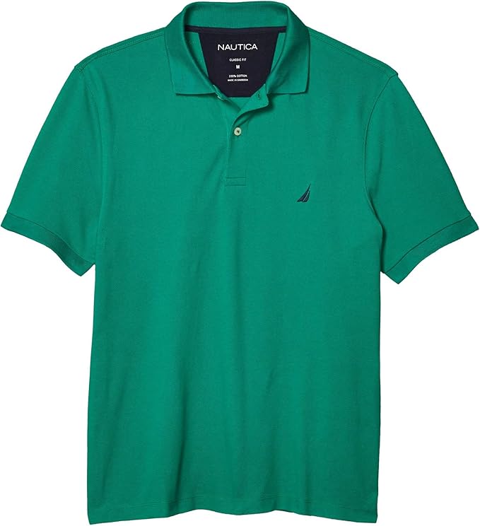 Nautica Short Sleeve Cotton Pique Deck Polo Shirt