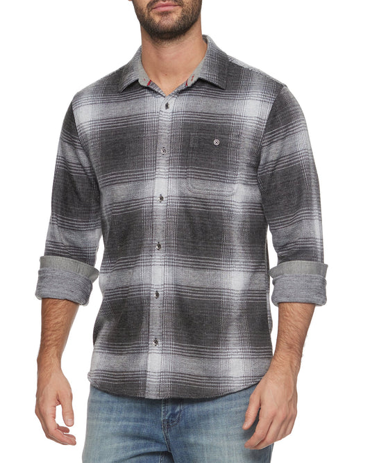 Flag & Anthem Hero Plaid Long Sleeve Knit Flannel Shirt