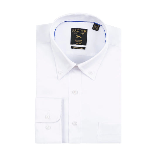 Proper Shirtings Contemporary Fit Long Sleeve Non-Iron Dress Shirt
