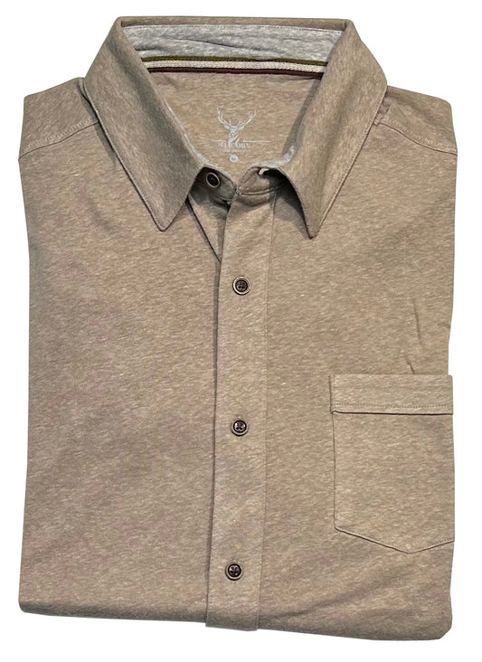 Nicoby Short Sleeve Linen Blend Knit Shirt