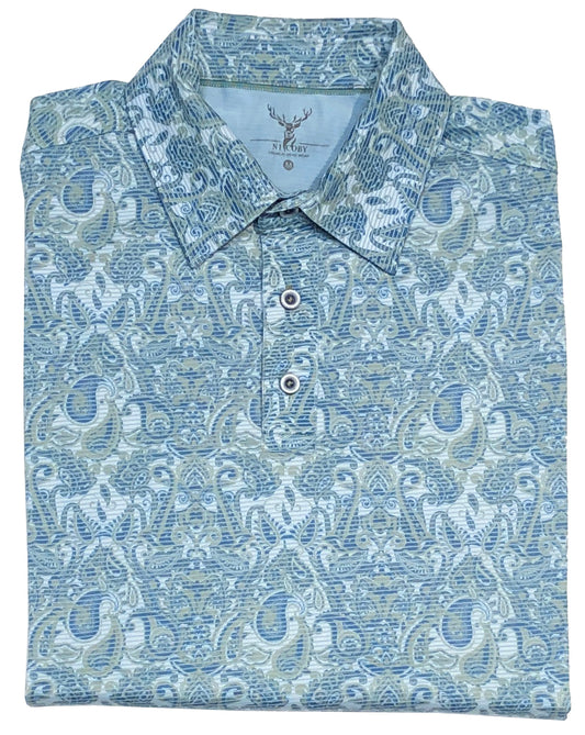 Nicoby Paisley Print Polo Shirt