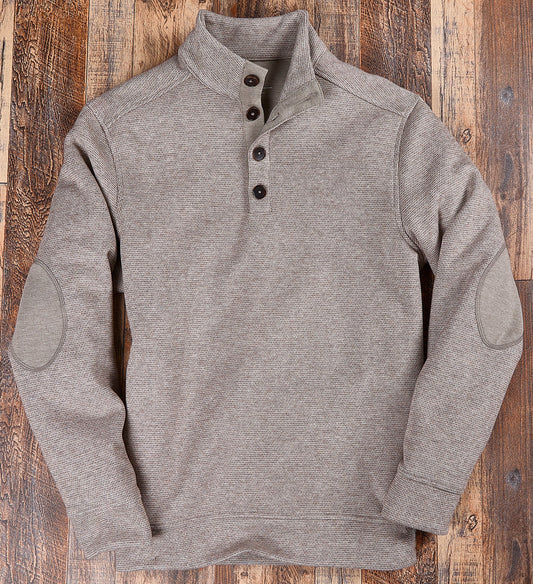 Nicoby Mock Neck Pullover w/ Elbow Patches