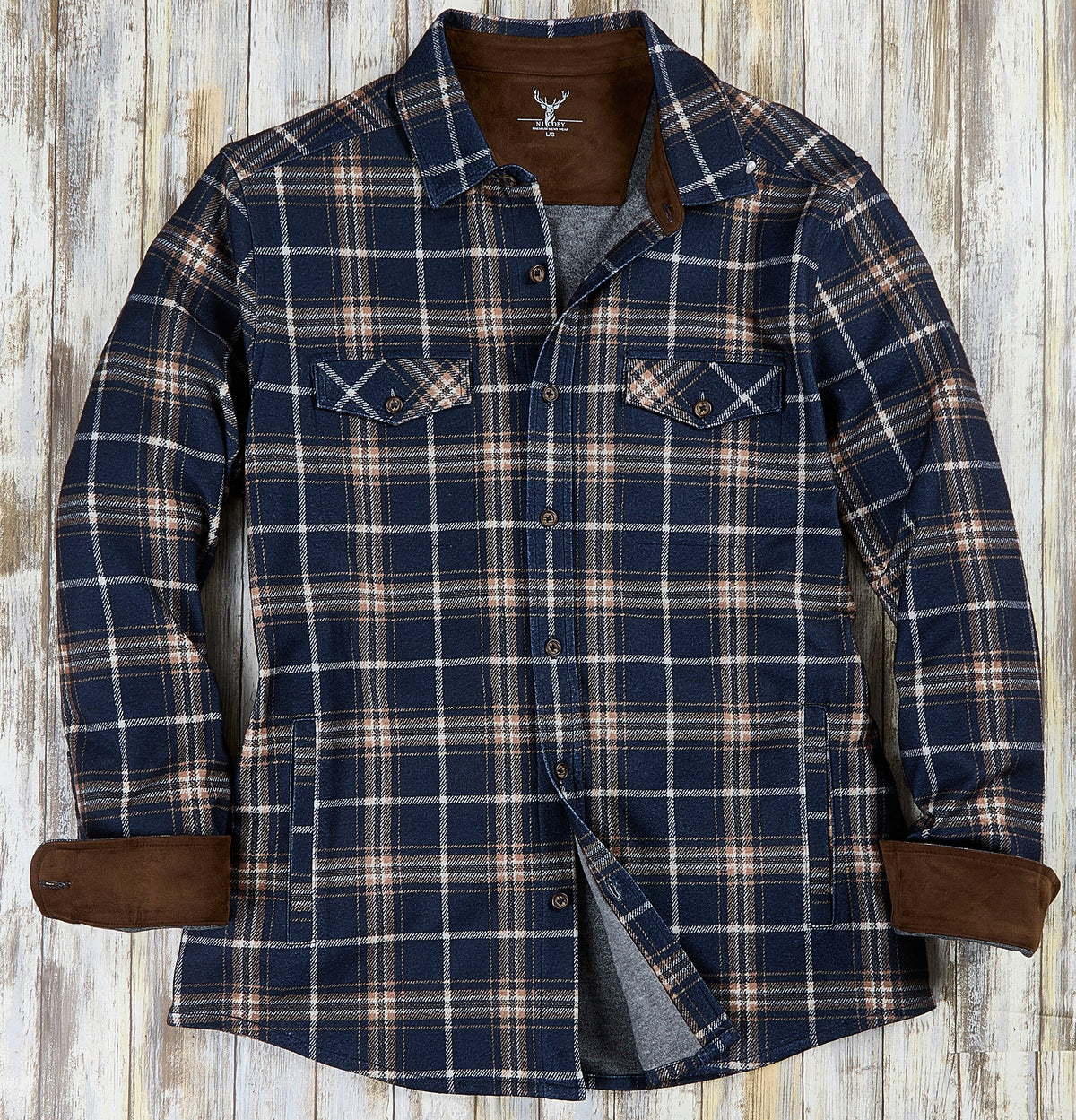 Nicoby Stretch Flannel Knit Shirt