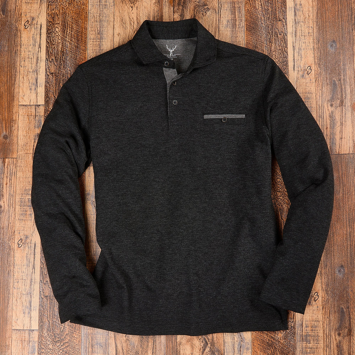 Nicoby Stretch Basket Knit Polo