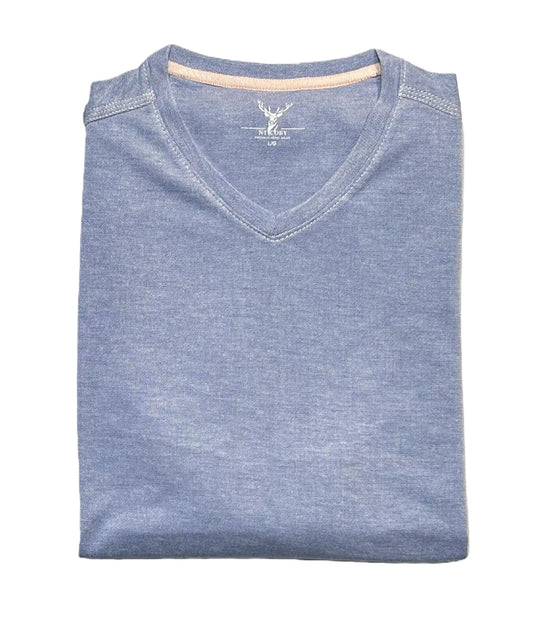 Nicoby Pinpoint Polynosic V-Neck Tee