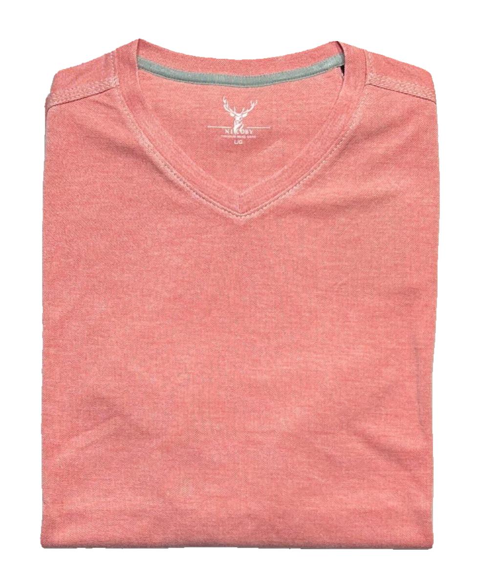 Nicoby Pinpoint Polynosic V-Neck Tee
