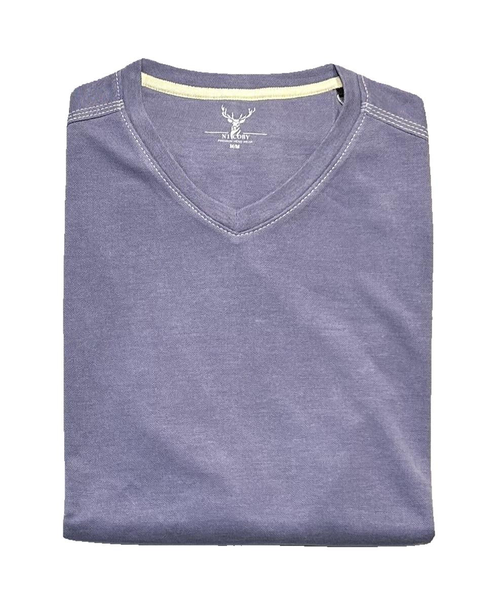 Nicoby Pinpoint Polynosic V-Neck Tee