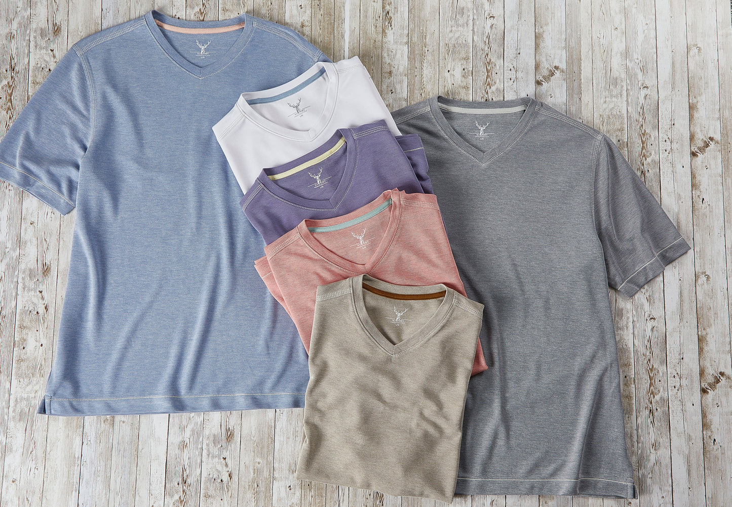 Nicoby Pinpoint Polynosic V-Neck Tee