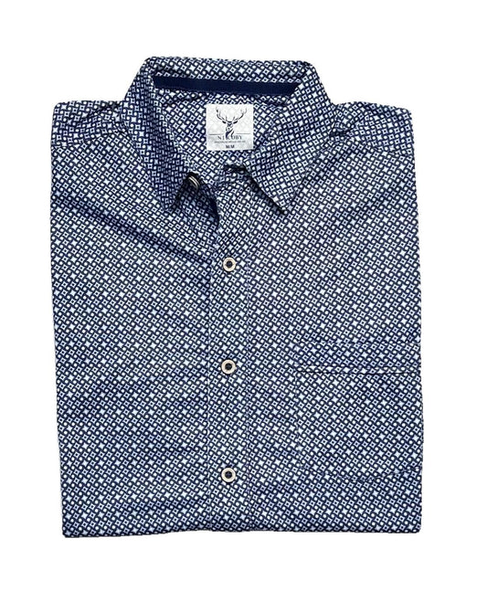 Nicoby Performance Popcorn Print Short Sleeve Shirt