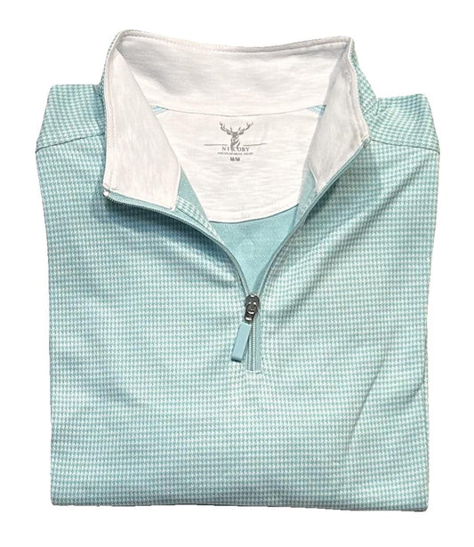 Nicoby Modal Houndstooth 1/4 Zip Sweater