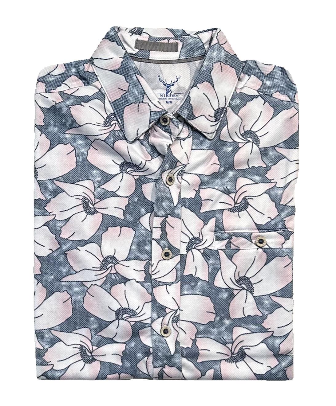 Nicoby Birdseye Print Short Sleeve Shirt