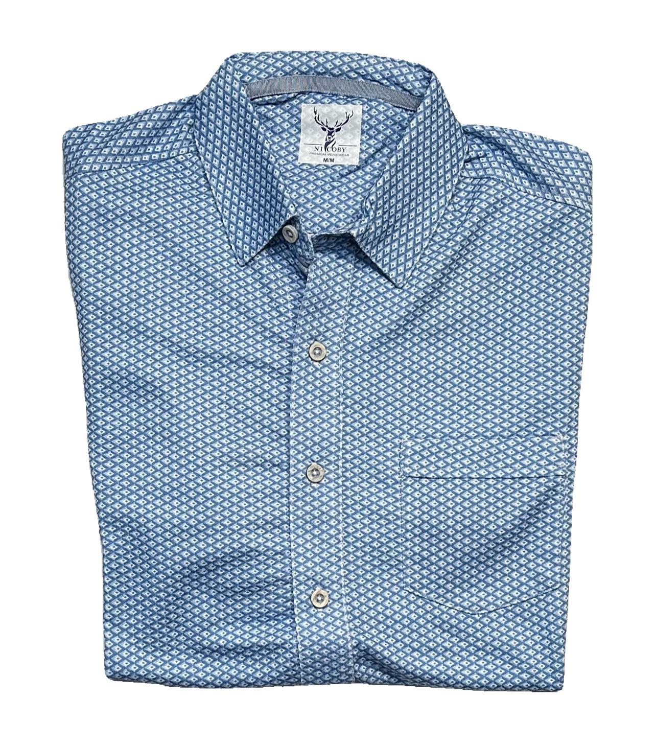 Nicoby Performance Popcorn Print Short Sleeve Shirt
