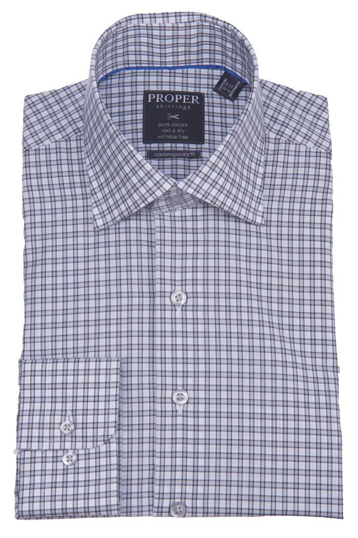 Proper Shirtings Contemporary Fit Long Sleeve Non-Iron Dress Shirt