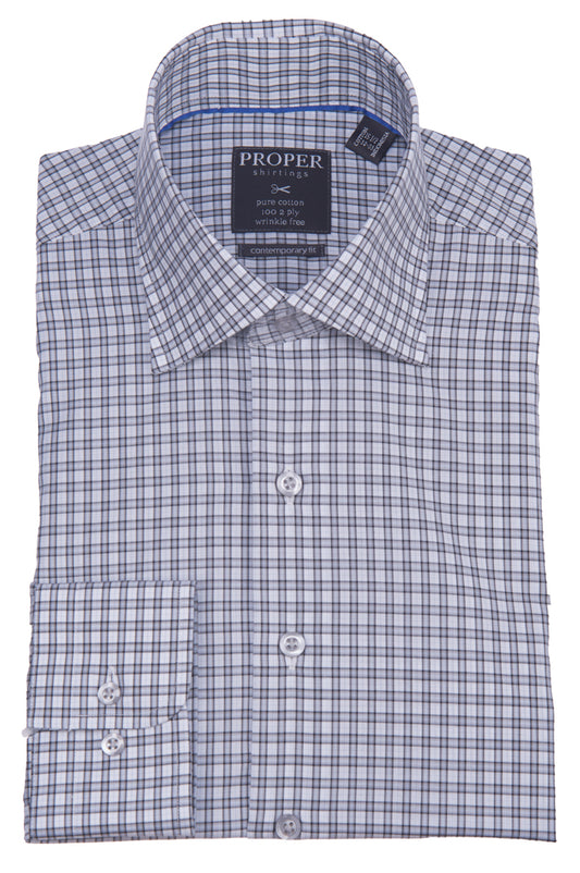 Proper Shirtings Contemporary Fit Long Sleeve Non-Iron Dress Shirt