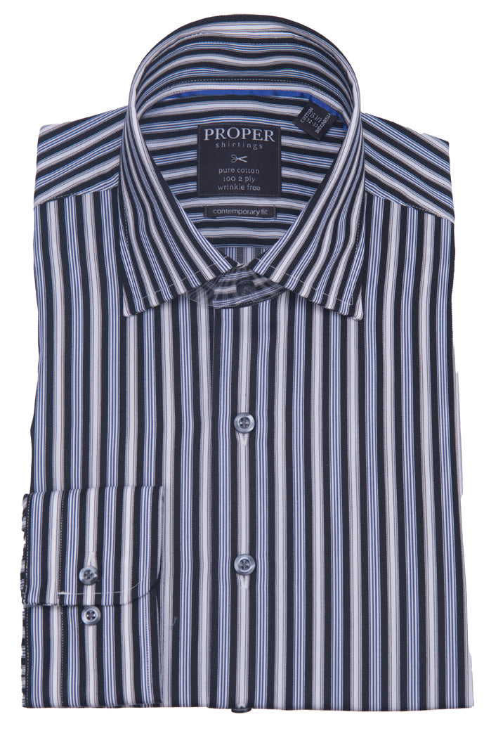 Proper Shirtings Contemporary Fit Long Sleeve Non-Iron Dress Shirt