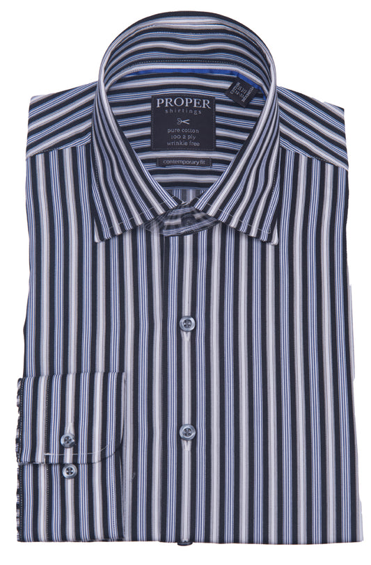 Proper Shirtings Contemporary Fit Long Sleeve Non-Iron Dress Shirt