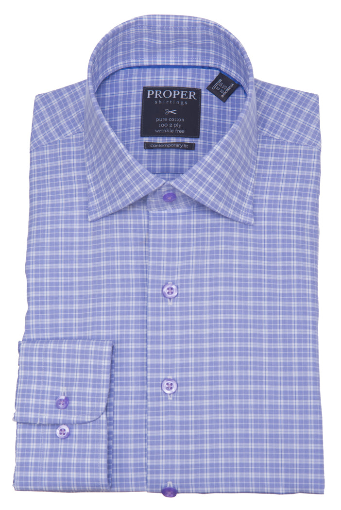 Proper Shirtings Contemporary Fit Long Sleeve Non-Iron Dress Shirt