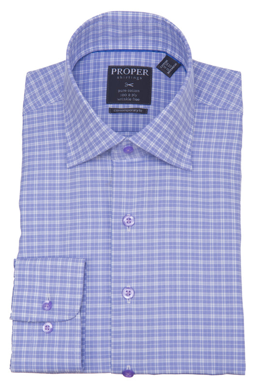Proper Shirtings Contemporary Fit Long Sleeve Non-Iron Dress Shirt