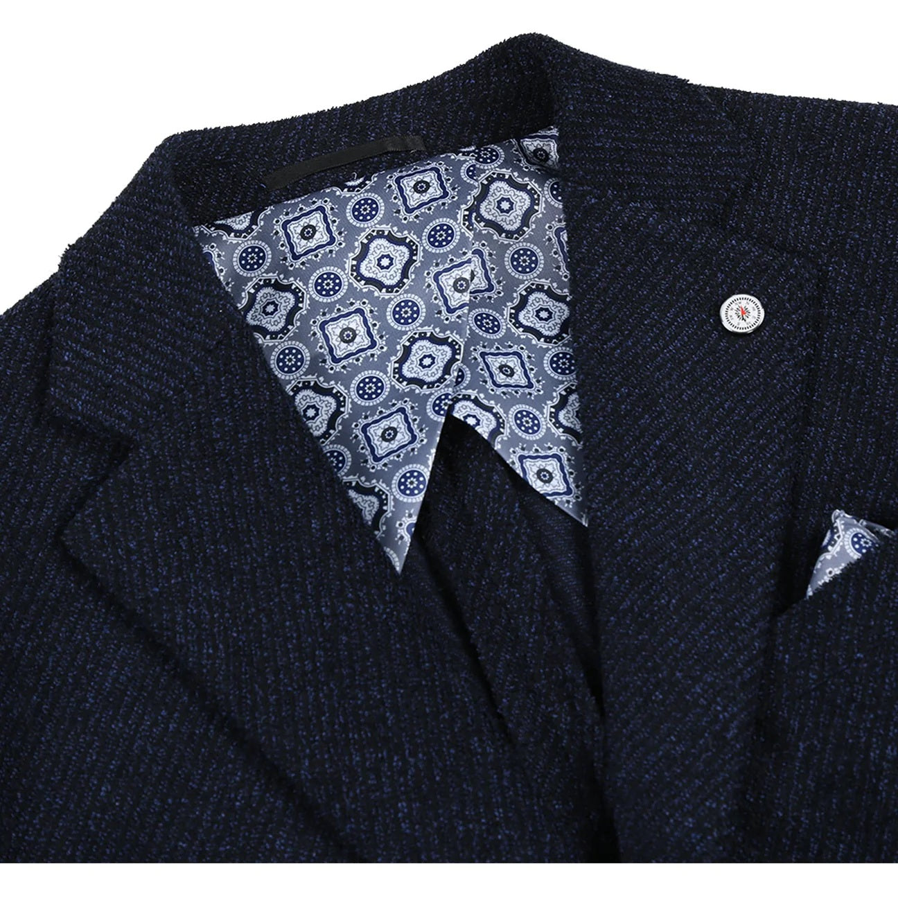 Pellagio Black Half Canvas Slim Fit Sport Coat