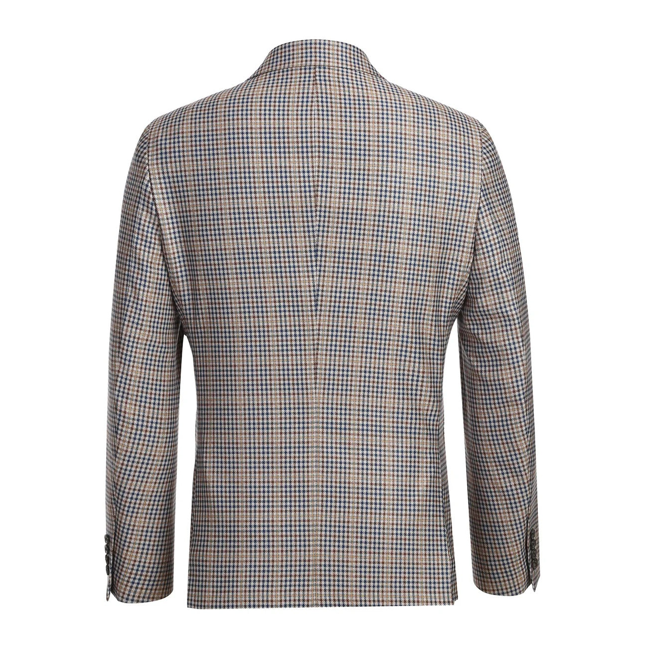 Pellagio Tan Check Half Canvas Slim Fit Sport Coat