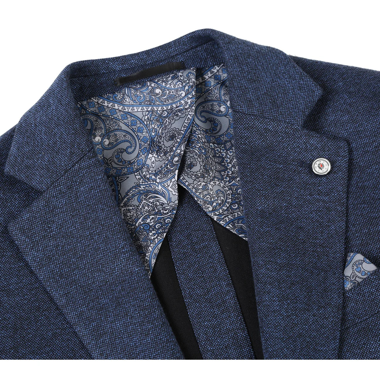 Pellagio Navy Half Canvas Slim Fit Sport Coat
