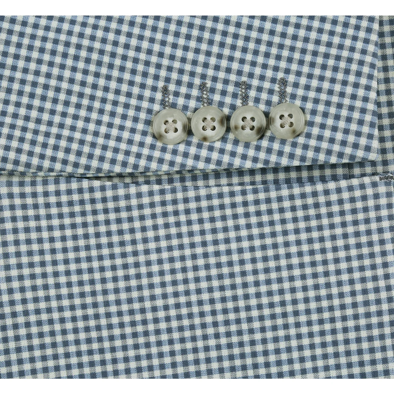 Pellagio Blue Check Half Canvas Slim Fit Sport Coat