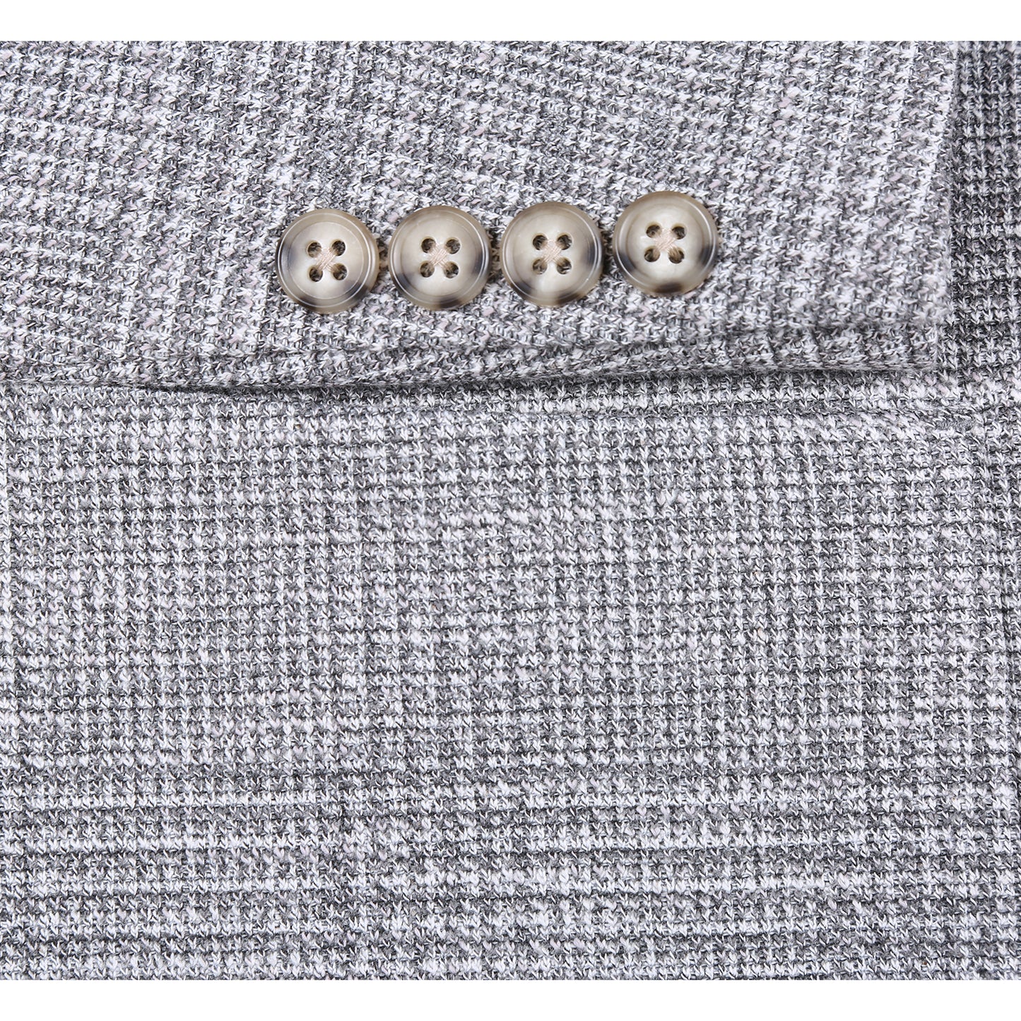 Pellagio Light Grey Plaid Half Canvas Slim Fit Sport Coat