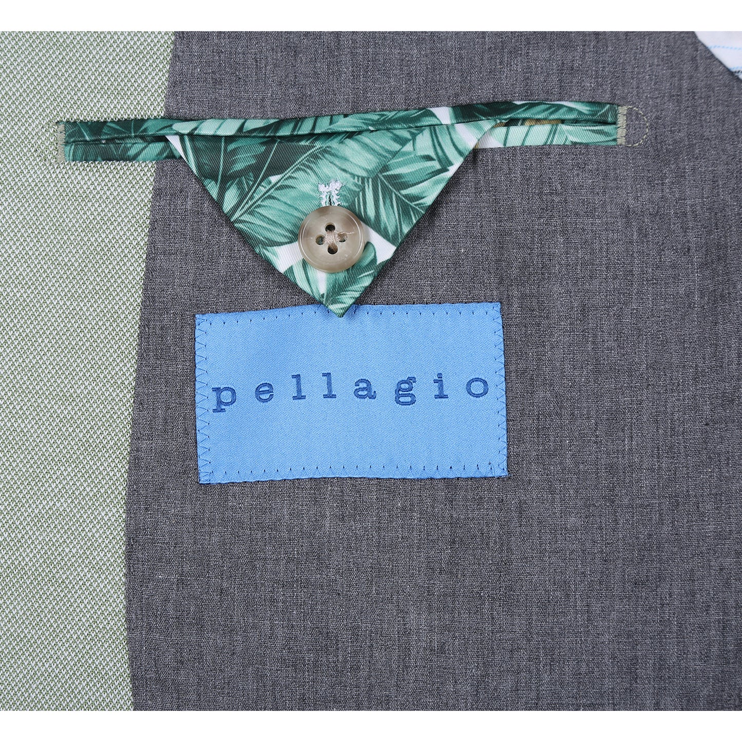Pellagio Light Green Half Canvas Slim Fit Sport Coat