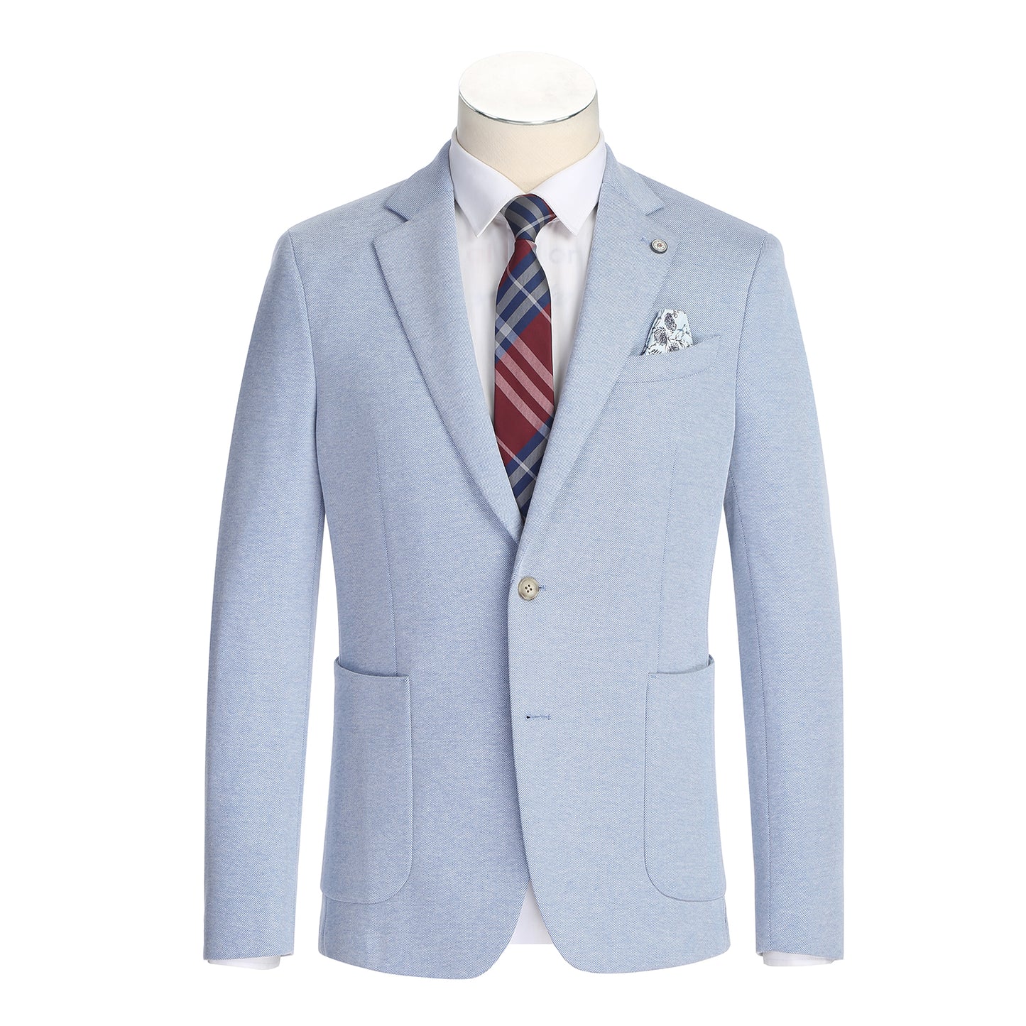 Pellagio Light Blue Half Canvas Slim Fit Sport Coat
