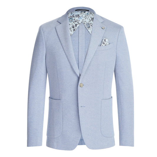 Pellagio Light Blue Half Canvas Slim Fit Sport Coat
