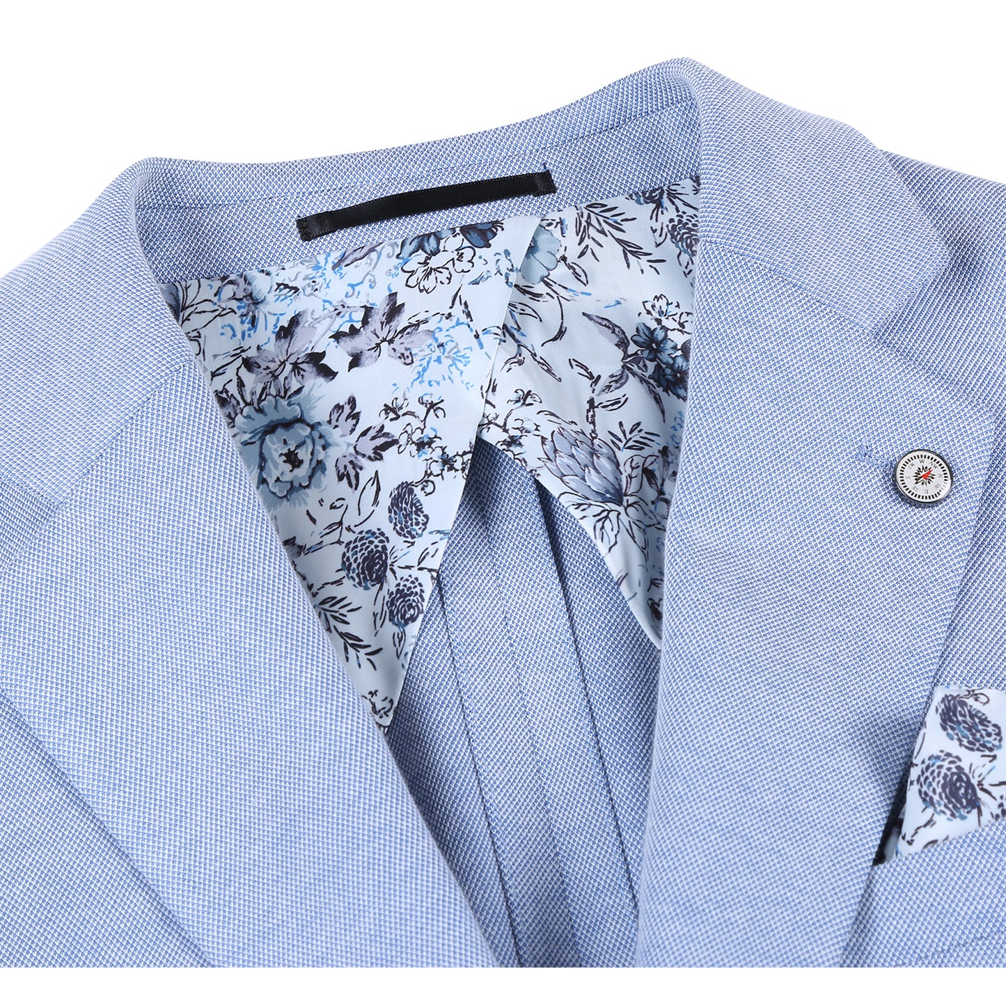 Pellagio Light Blue Half Canvas Slim Fit Sport Coat