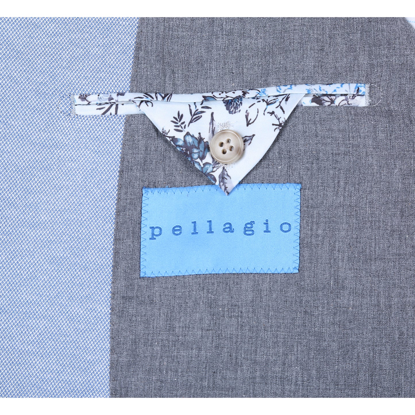 Pellagio Light Blue Half Canvas Slim Fit Sport Coat