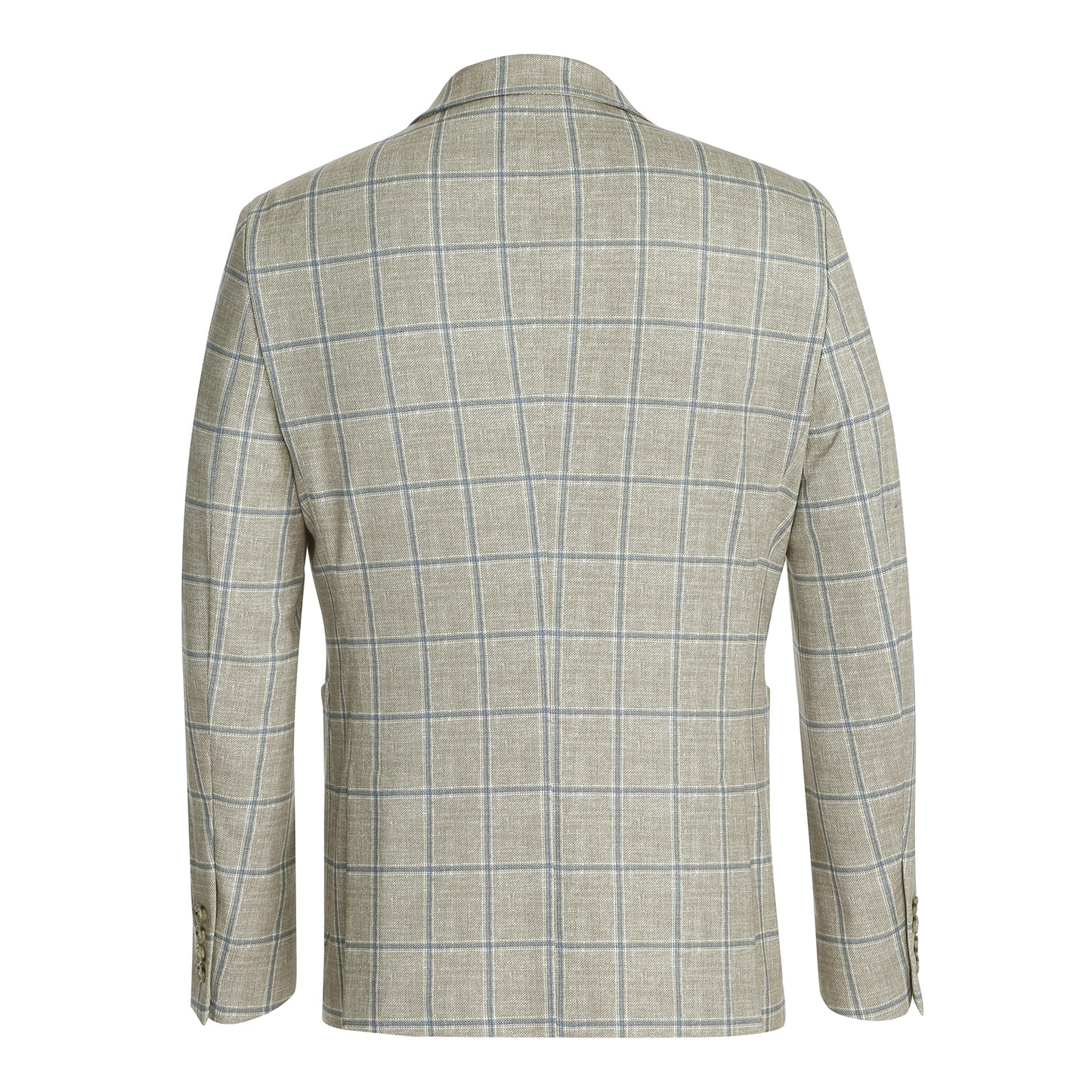 Pellagio Green Windowpane Half Canvas Slim Fit Sport Coat