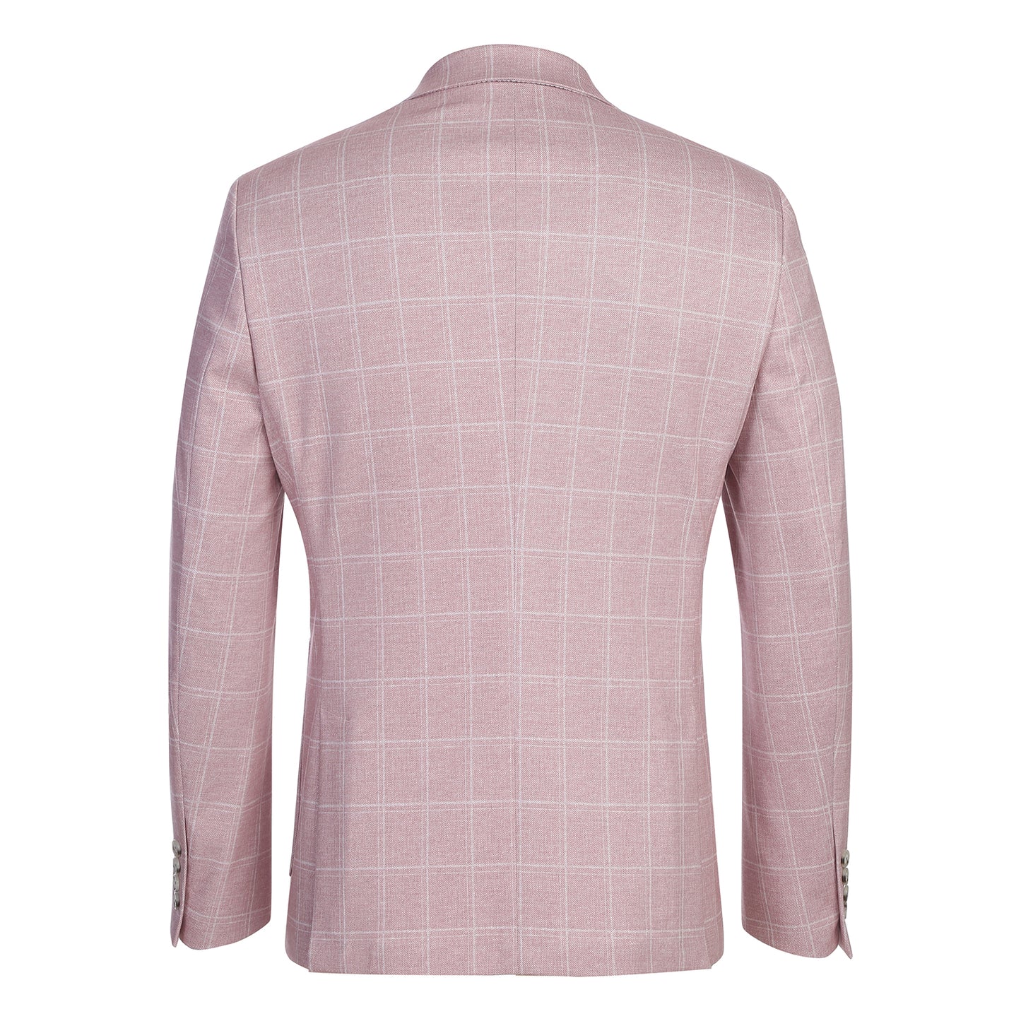 Pellagio Pink Windowpane Half Canvas Slim Fit Sport Coat
