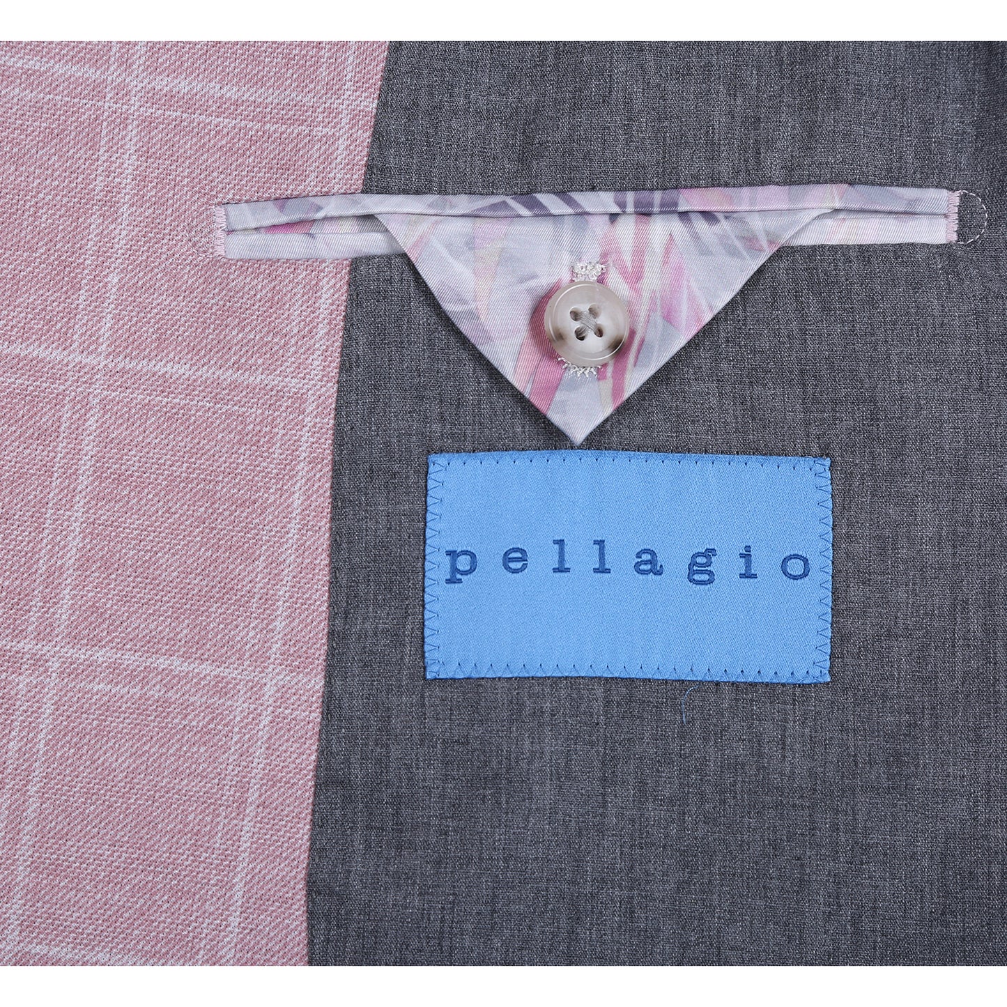 Pellagio Pink Windowpane Half Canvas Slim Fit Sport Coat