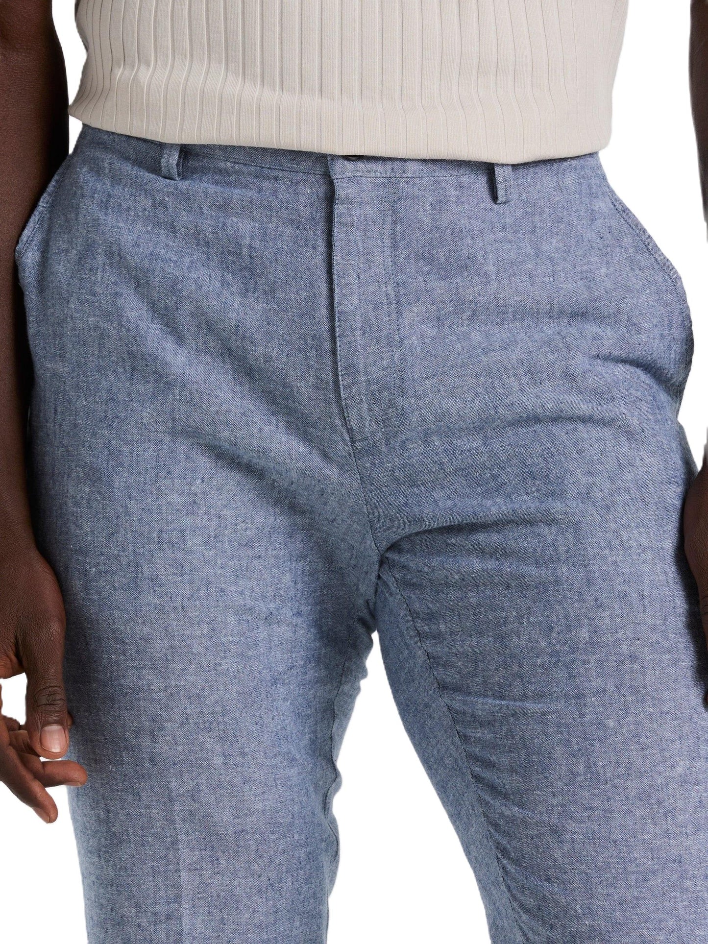 Perry Ellis Linen Blend Modern Fit Chino Pant