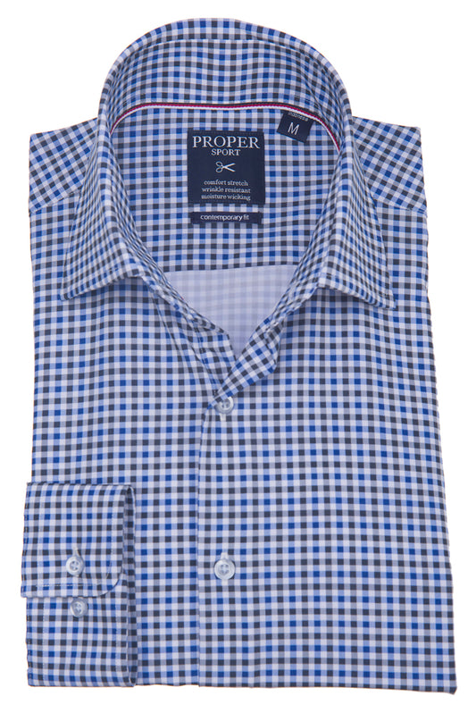 Proper Sport Contemporary Fit Long Sleeve 4 Way Stretch Sport Shirt
