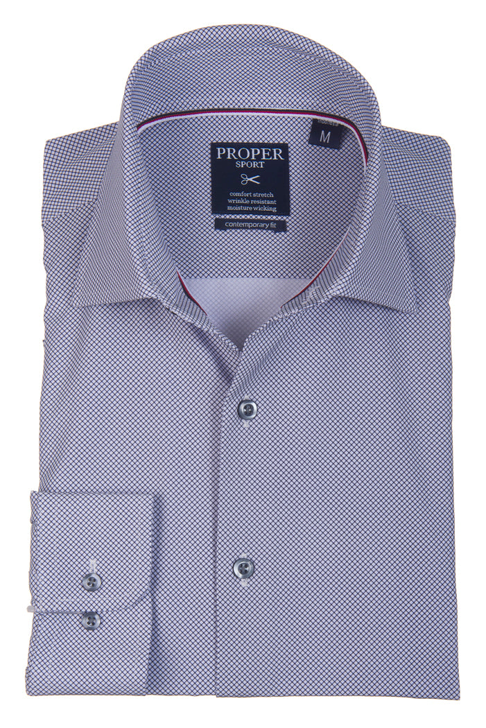 Proper Sport Contemporary Fit Long Sleeve 4 Way Stretch Tall Size Sport Shirt