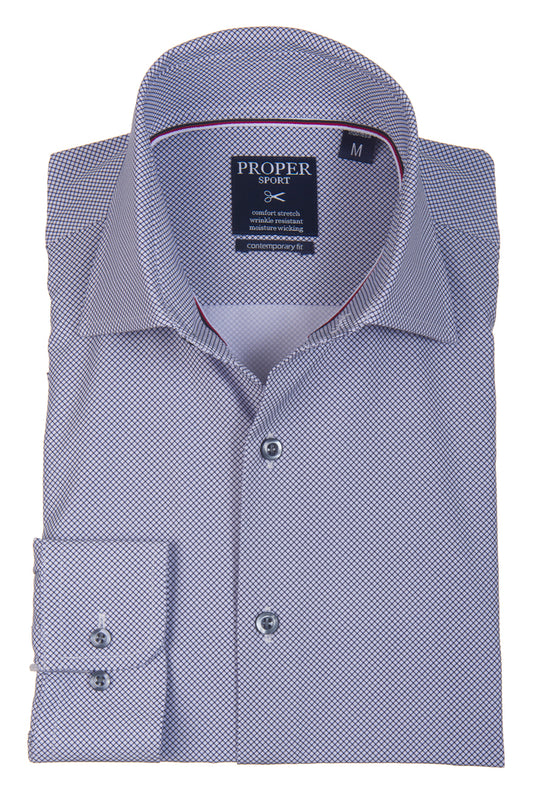Proper Sport Contemporary Fit Long Sleeve 4 Way Stretch Tall Size Sport Shirt