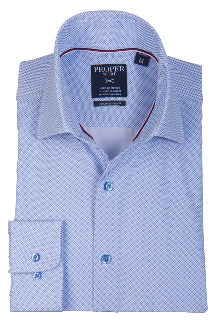 Proper Sport Contemporary Fit Long Sleeve 4 Way Stretch Tall Size Sport Shirt