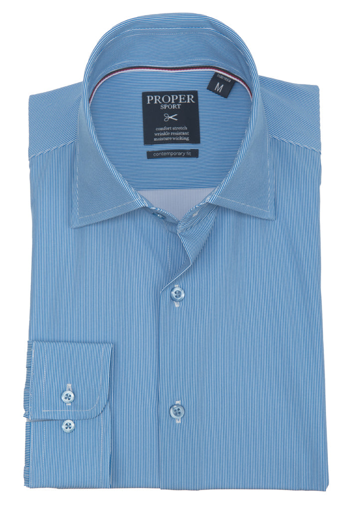 Proper Sport Contemporary Fit Long Sleeve 4 Way Stretch Sport Shirt