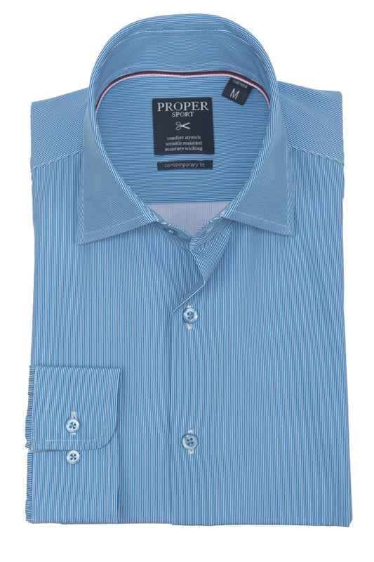 Proper Sport Contemporary Fit Long Sleeve 4 Way Stretch Sport Shirt