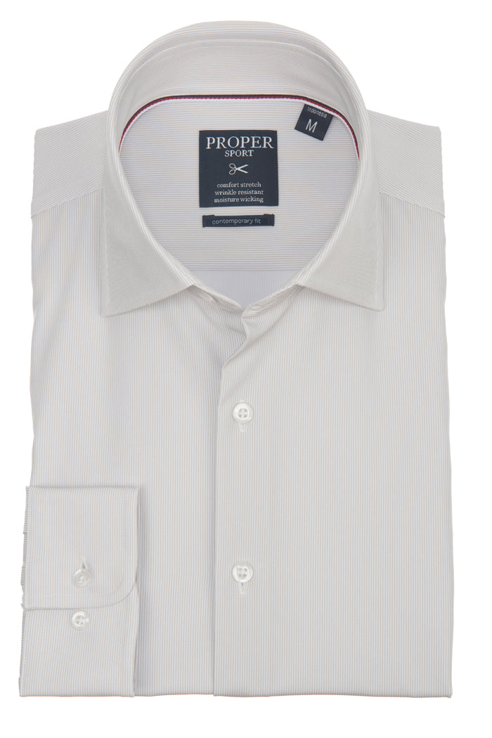 Proper Sport Contemporary Fit Long Sleeve 4 Way Stretch Sport Shirt