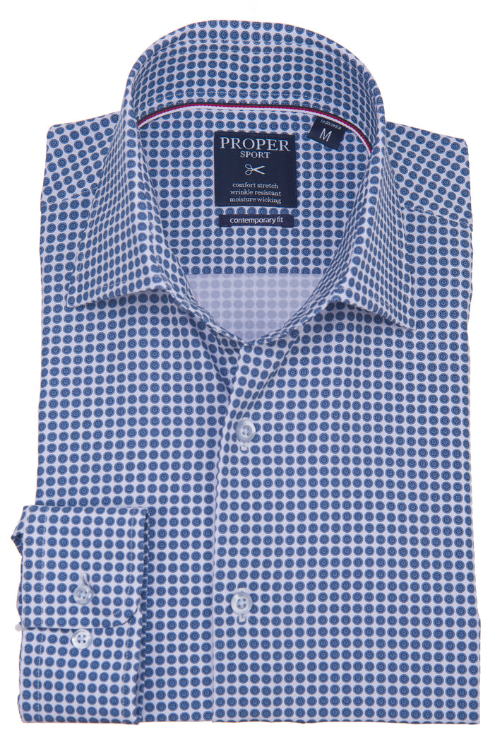 Proper Sport Contemporary Fit Long Sleeve 4 Way Stretch Sport Shirt
