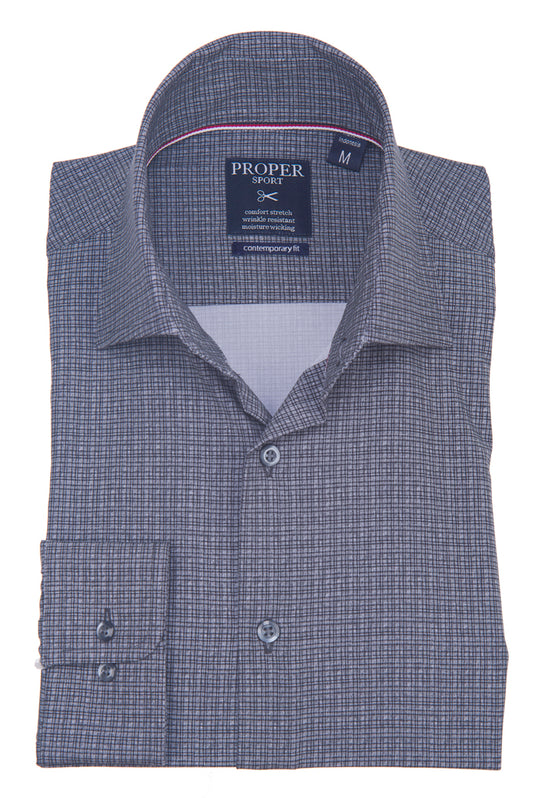 Proper Sport Contemporary Fit Long Sleeve 4 Way Stretch Sport Shirt