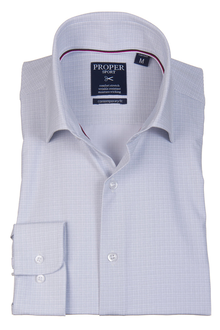 Proper Sport Contemporary Fit Long Sleeve 4 Way Stretch Sport Shirt