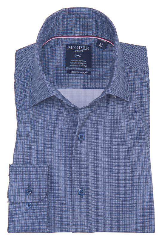 Proper Sport Contemporary Fit Long Sleeve 4 Way Stretch Tall Size Sport Shirt