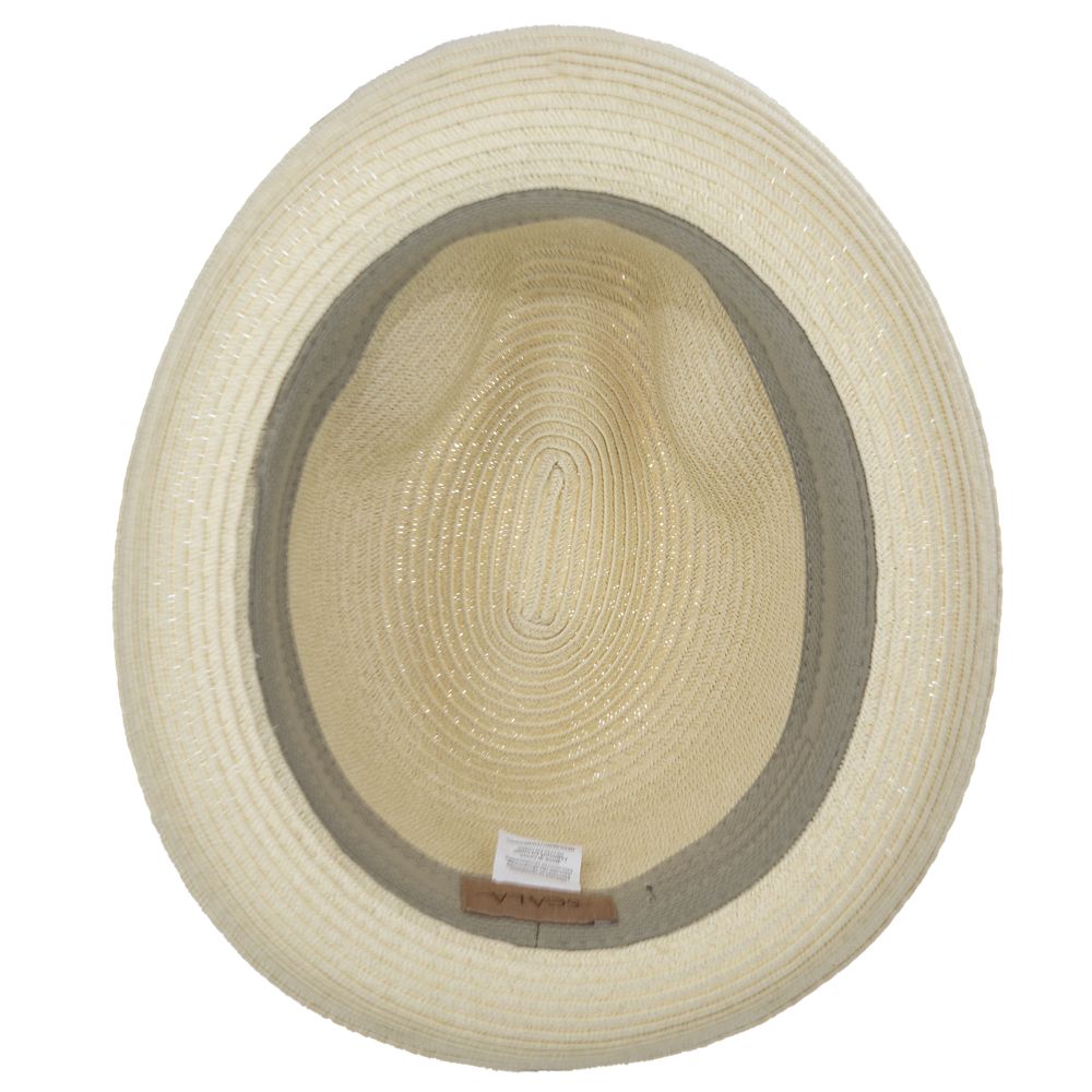 Scala Ray Paper Braid Fedora Hat with 2 1/8" Brim
