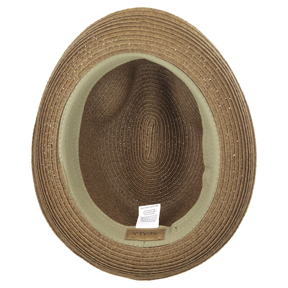 Scala Ray Paper Braid Fedora Hat with 2 1/8" Brim