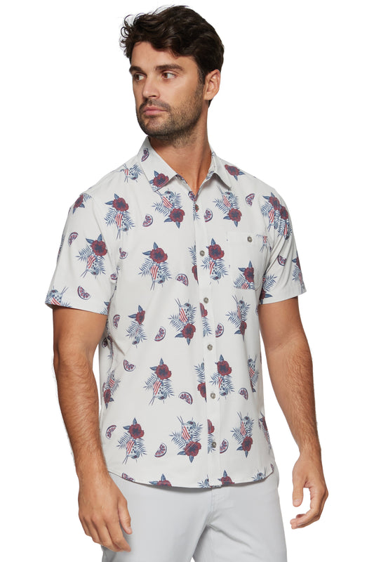 Flag & Anthem Lamington Cocktail Print Short Sleeve Shirt